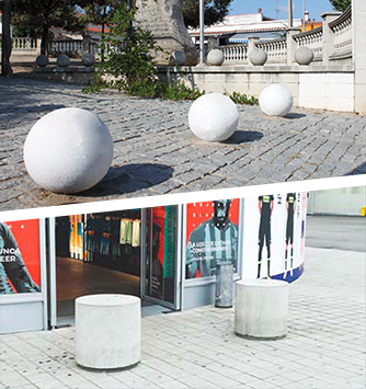 concrete bollards fixed