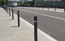 Barceco fixed bollards installed