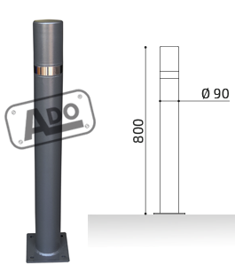 bollard barceco plate