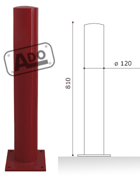 red protec bollard 