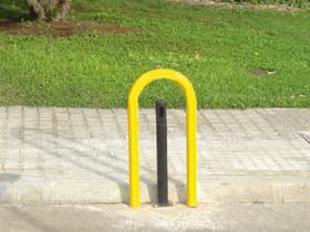 protector bollard installed