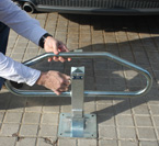 Parking folding barrier opening