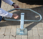 Parking folding barrier movement