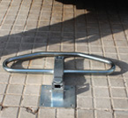 open folding barrier for vehicle passage