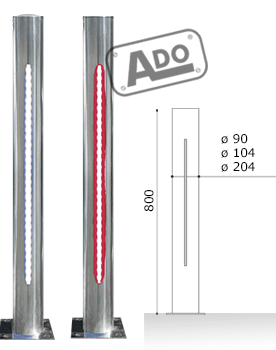 vertical urban led bollard