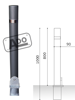 barceco removable bollard upper key