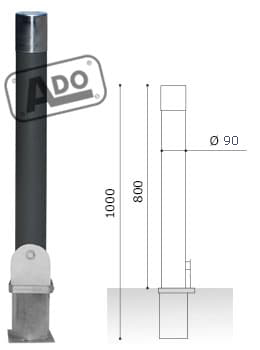 cube removable bollard