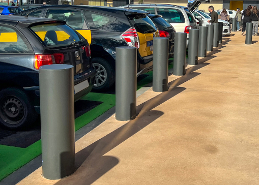 Secutity bollards bcn installed