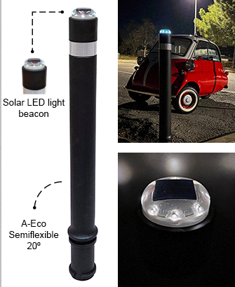 new semiflexible bollards LED