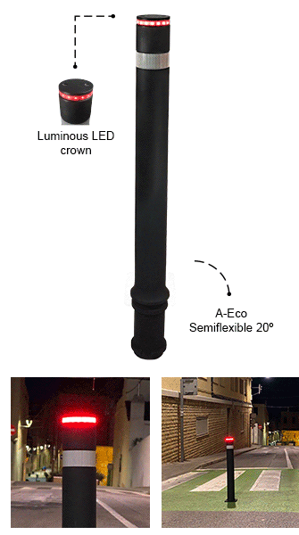 new semiflexible bollards LED