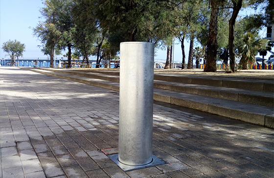 Installed bollard