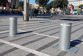 galvanized melbourne automatic bollards