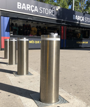 Telescopic automatic bollard