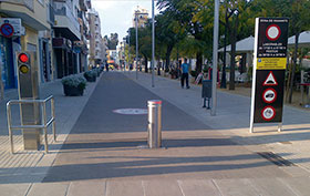 stainless steel automatic retractable bollards