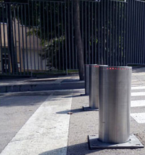 installation of new bollards with anortec chassis