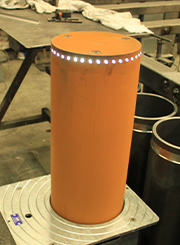 Corten steel automatic bollard