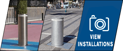 automatic bollards installation pictures