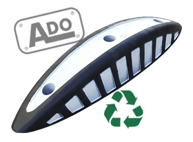 recycled material road separator