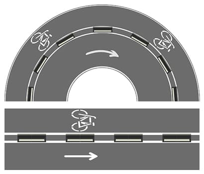 road separator mompe 2  example installed