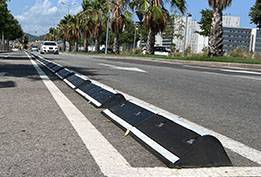 road separator mompe installed