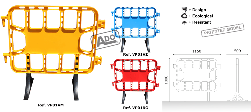 plastic stopper fences 1 m