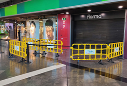 2 meter plastic pedestrian fences installations 