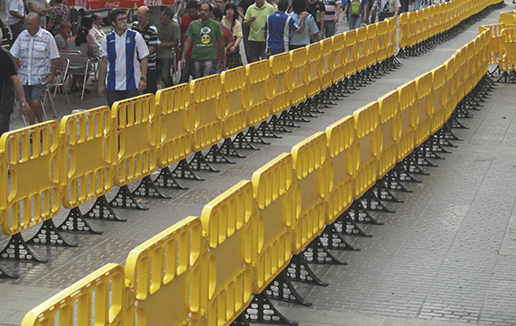 1 meter pedestrian plastic fence installations