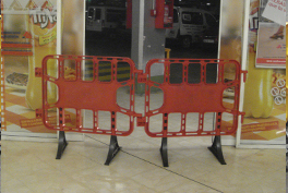 1 meter pedestrian plastic fence installations