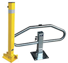 Fold-down bollards / barriers