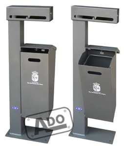 bin with logo bag dispenser