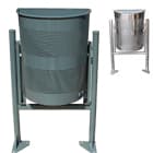 Semicircu litter bin