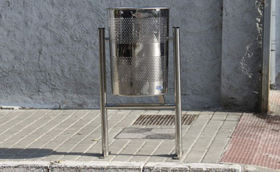 litter bin stainless steel