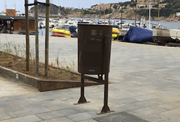 litter bin corten imitation