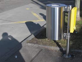 litter bin installed