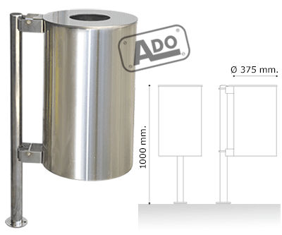 litter bin emi stainless steel