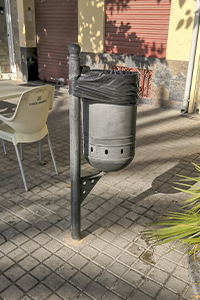 litter bin tene installed