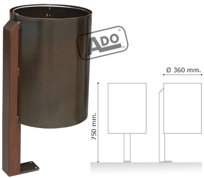 tresto corten metal bin