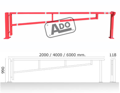 manual rotating barrier bmgc 4 meters