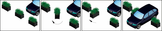 rotating security planters