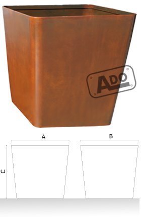 planter baia corten steel