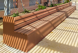 installation planters bench grea to measure