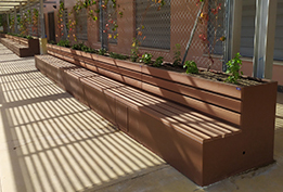 installation planters bench grea to measure