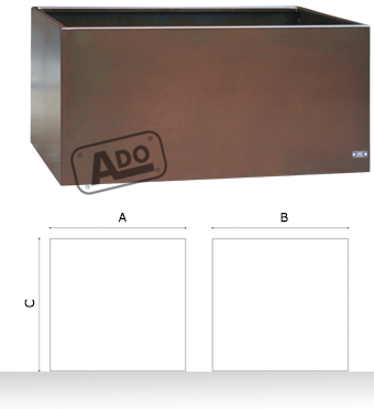 recei corten planter