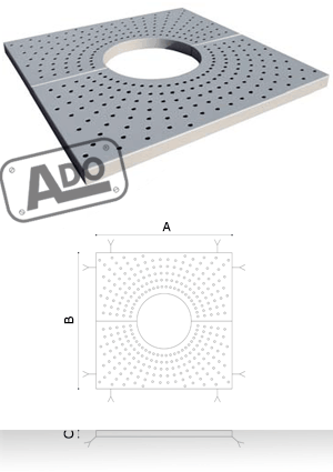 concentrico tree grate metalic