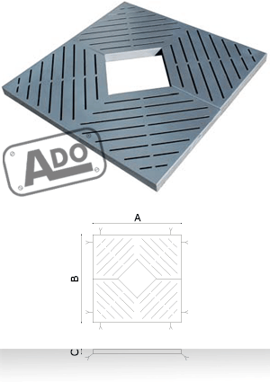 rombo tree grates metalic