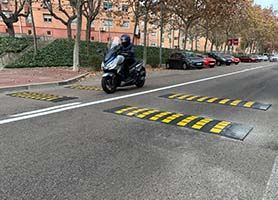 speed bumb installed parking