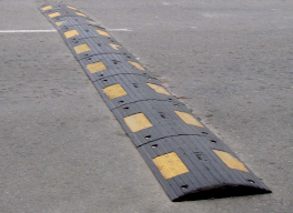rubber speed bumps installed