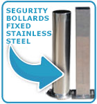 security fixed stainless steel bollards