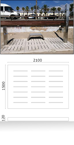 Non-slip concrete floor base measures