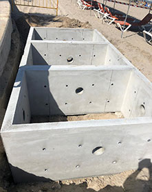 concrete drainage system installation